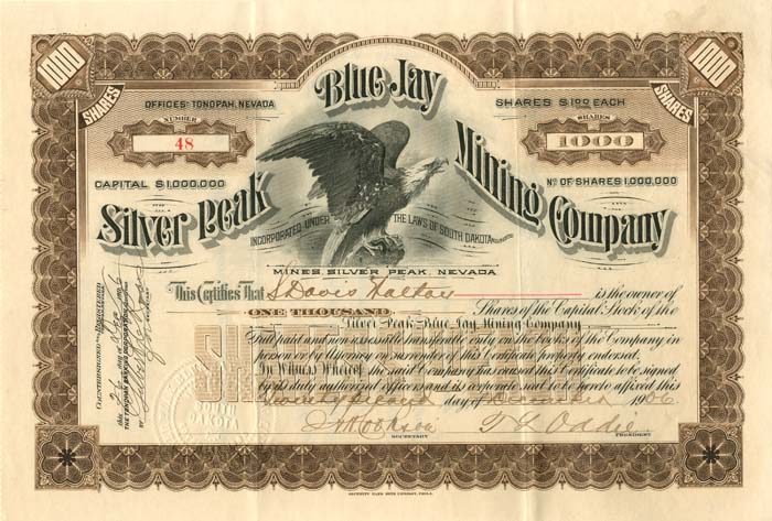 Blue Jay Silver Peak Mining Co.